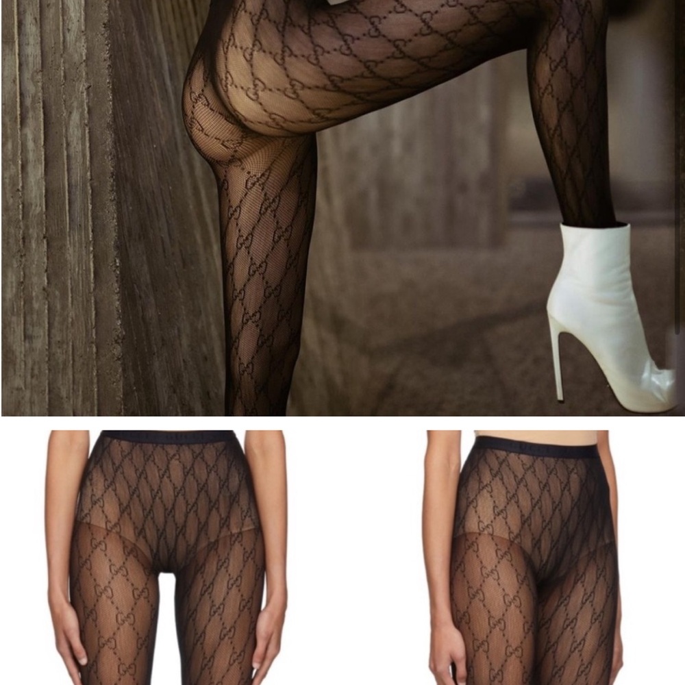 BLK&White set GG Patterned Monogram Pantyhose
Stockings Tights set of 2